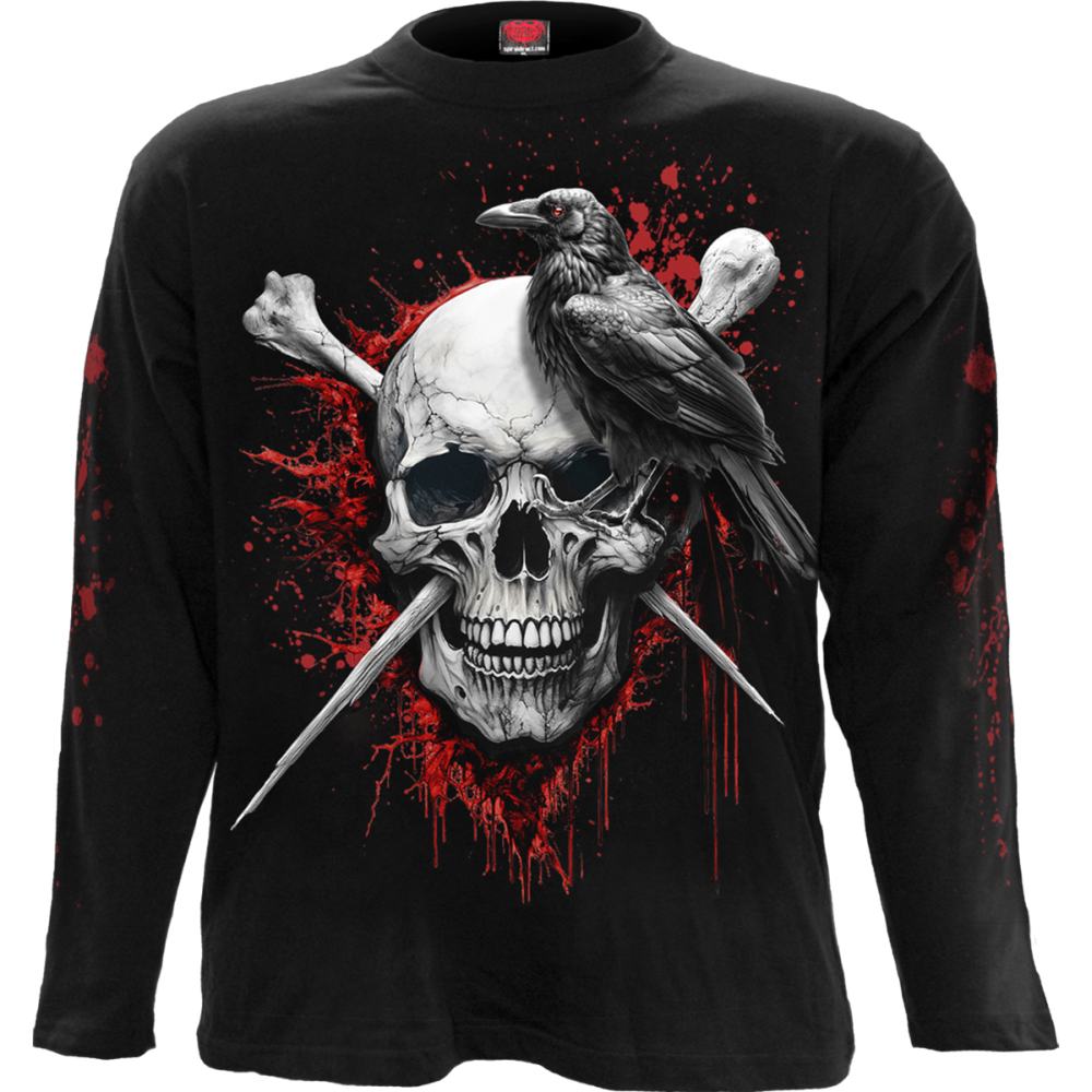 Spiral - Death Raven Longsleeve shirt - Zwart